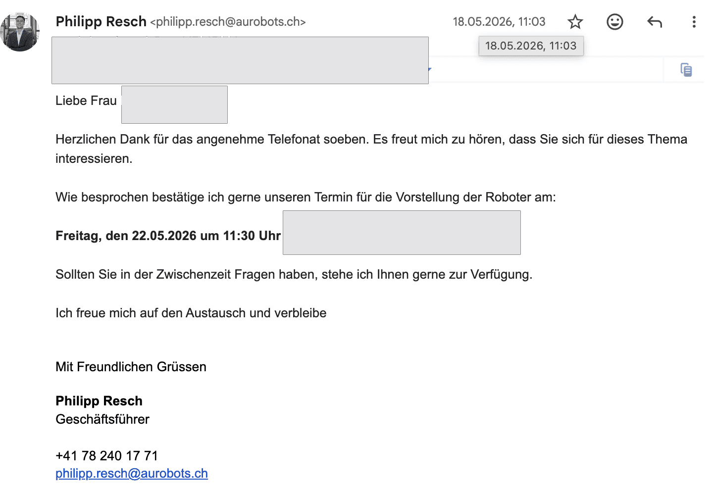 Kunde 4: Terminbestätigung des Entscheiders (Telefonakquise)